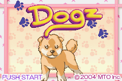 Dogz title screen for GameBoy Advance